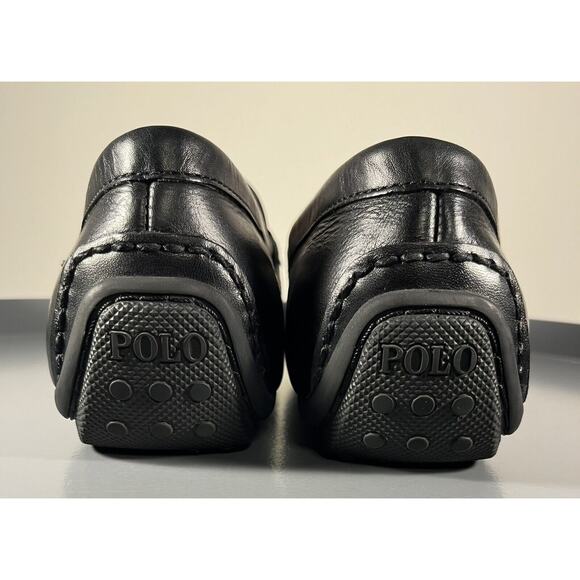 Men\'s Polo RL Black Leather Reynold Casual Driving Shoe Sz 8D Made in India main image 6